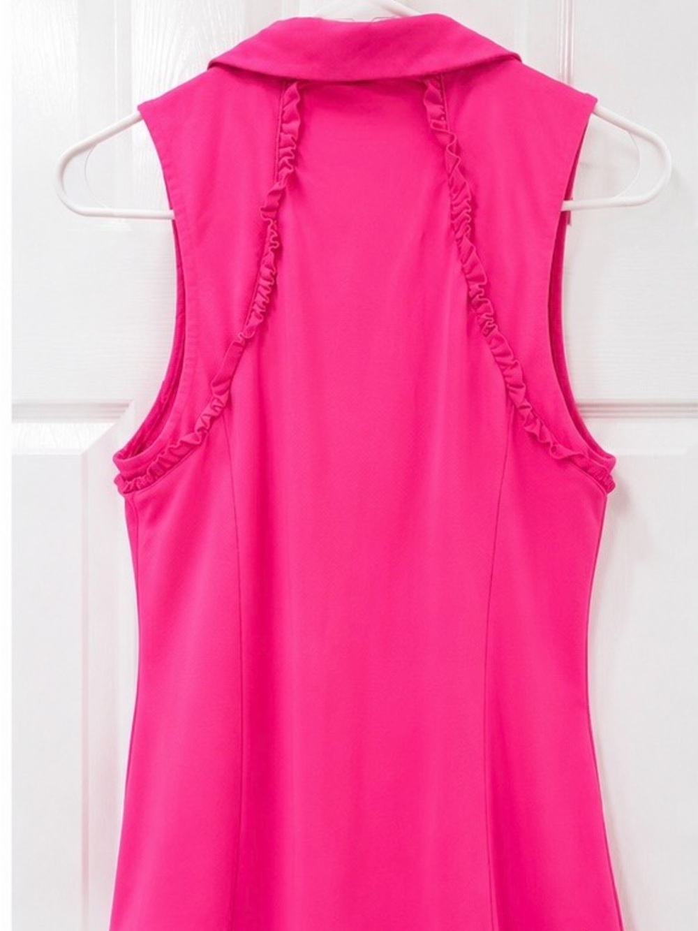 Lilly Pulitzer Luxletic Martina Sleeveless Polo Top Pink Shandy UPF 50+ Large - Picture 4 of 5